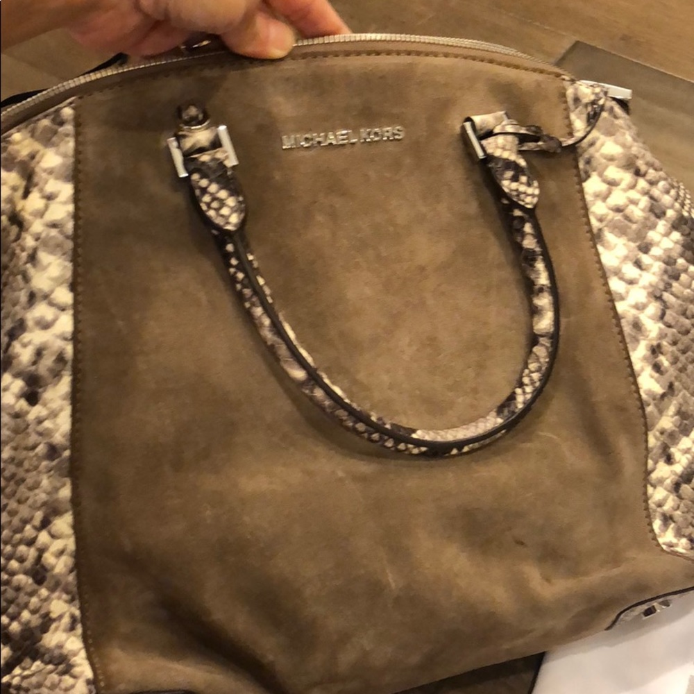 Authentic Michael Kors Python And Suede Purse - image 3